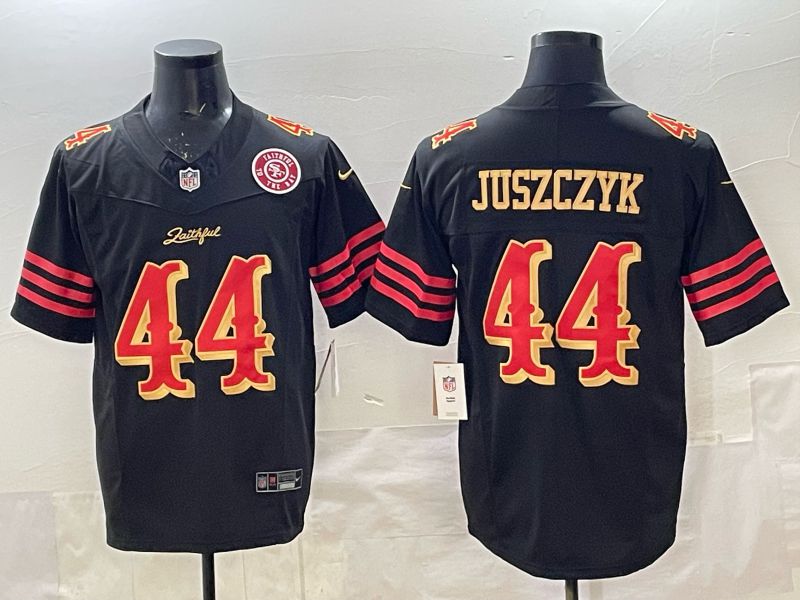 Men 2025 San Francisco 49ers #44 Juszczyk black 5th generation Nike Limited NFL Jersey style 037
